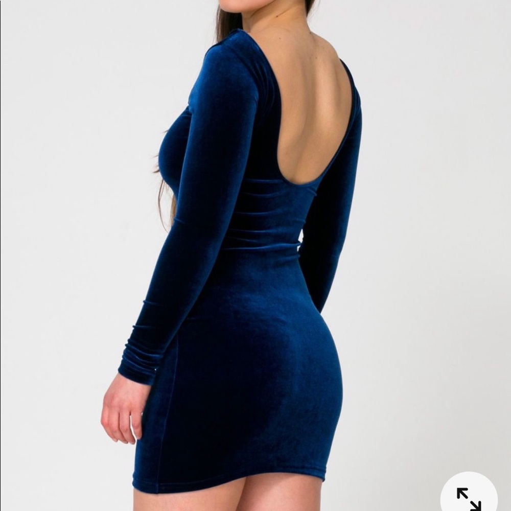 Blue Velvet Mini Dress